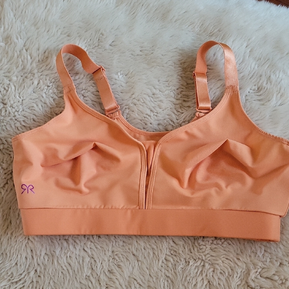 Ruby Ribbon Peach Sports Bra - Size 36 (S)